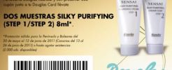 Perfumerias Douglas te regala dos muestras de Silky Purifiying
